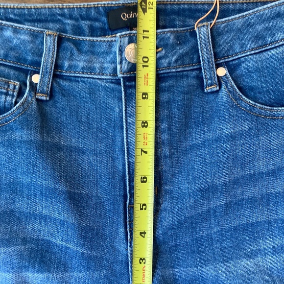 QUINCE High Rise Kick Flare Stretch Jean Blue Size 29 NWT Organic Cotton - Picture 7 of 12